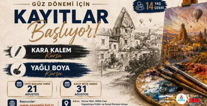 Nevşehir Belediyesi’nde Güz Dönemi Sanat Kursları Başlıyor