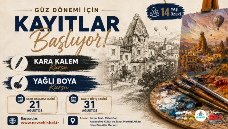 Nevşehir Belediyesi’nde Güz Dönemi Sanat Kursları Başlıyor