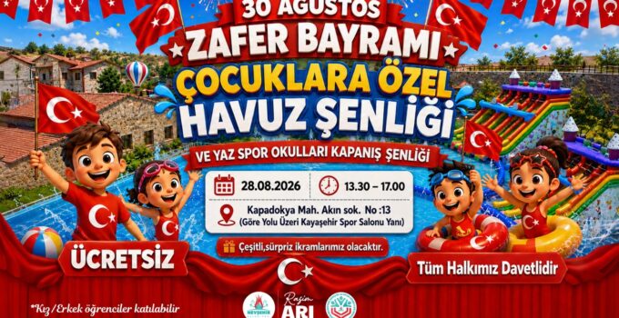 Nevşehir’de Yaz Spor Okulları Havuz Şenliğiyle Kapanıyor