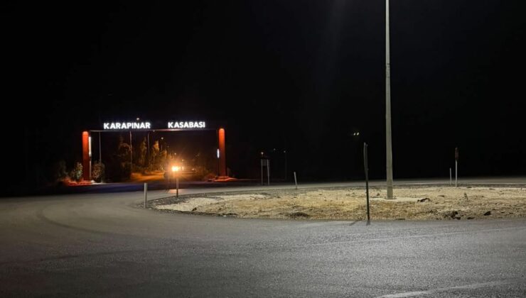 Karapınar Belediyesi’nden Kavşakta Aydınlatma Hamlesi