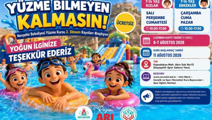 Ücretsiz Yüzme Kursu İçin Yeni Kayıt Dönemi