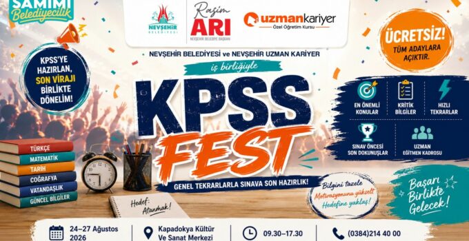 “KPSS Fest” Genel Tekrar ve Motivasyon Zirvesi Başlıyor