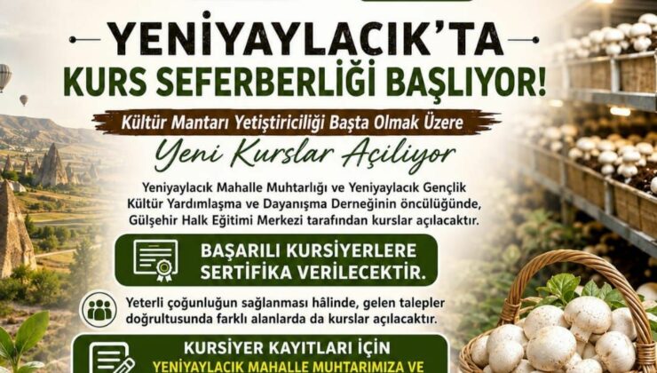 Yeniyaylacık’ta Yeni Kurslar İçin Başvurular Bekleniyor