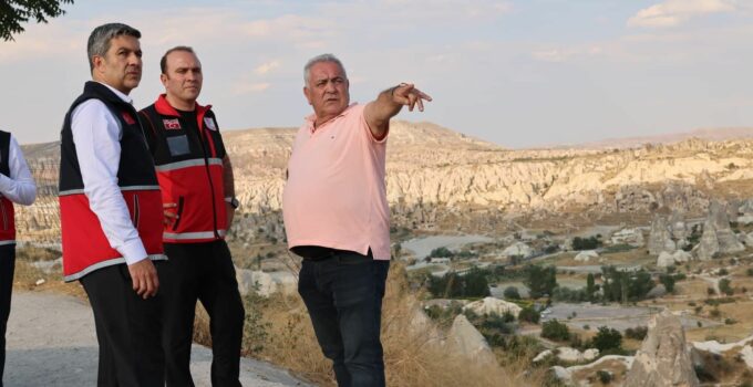 Kapadokya Alan Başkanı Aslanbay, Göreme’de Çalışmaları Yerinde İnceledi