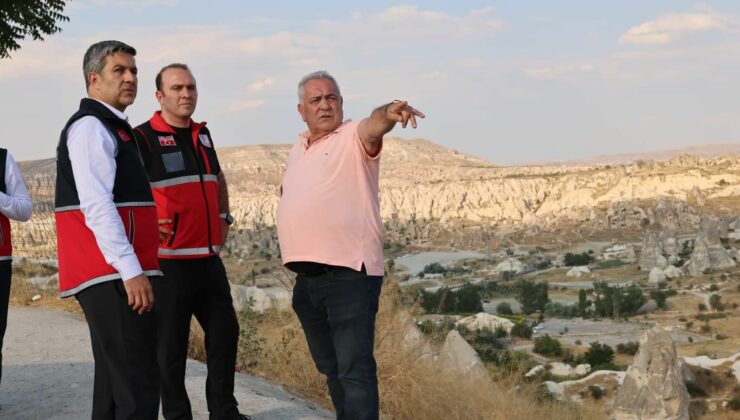 Kapadokya Alan Başkanı Aslanbay, Göreme’de Çalışmaları Yerinde İnceledi
