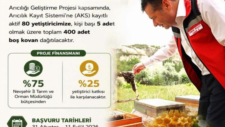 Arıcılara Müjde! Nevşehir’de 400 Kovan Desteği