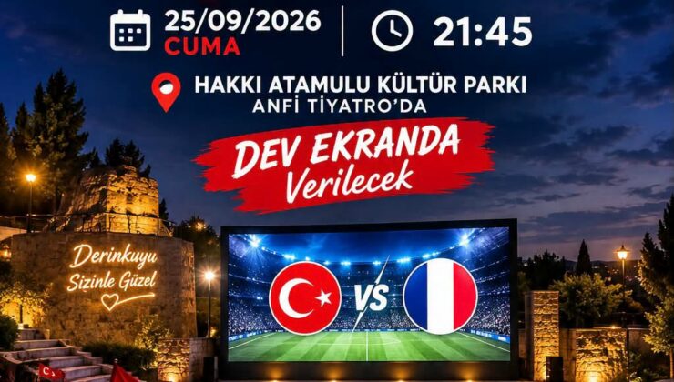 Derinkuyu’da Milli Maç Heyecanı Dev Ekranda Yaşanacak