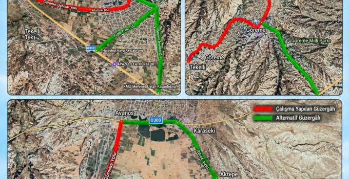 Uçhisar-Göreme-Çavuşin-Avanos Yolunda Asfalt Çalışması Başlıyor