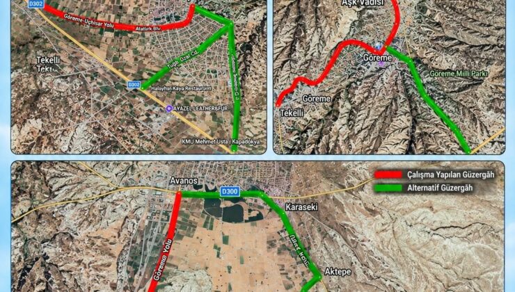 Uçhisar-Göreme-Çavuşin-Avanos Yolunda Asfalt Çalışması Başlıyor