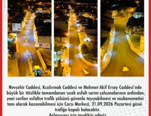 Gülşehir’de Çarşı Merkezi 21 Eylül’de Trafiğe Kapalı Olacak