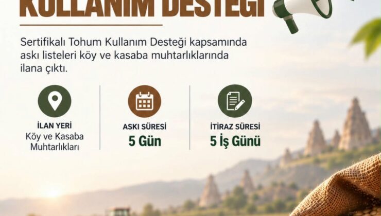 Sertifikalı Tohum Desteğinde Askı Listeleri İlan Edildi