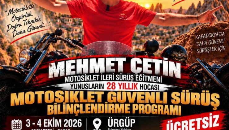 Ürgüp’te Motosiklet Tutkunları Güvenli Sürüş İçin Buluşuyor