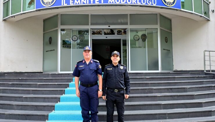 İl Jandarma Komutanı Çelik’ten Emniyet Müdürü Dallı’ya Hayırlı Olsun Ziyareti