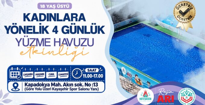 Kadınlara Özel Ücretsiz Yüzme Etkinliği