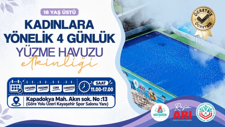 Kadınlara Özel Ücretsiz Yüzme Etkinliği