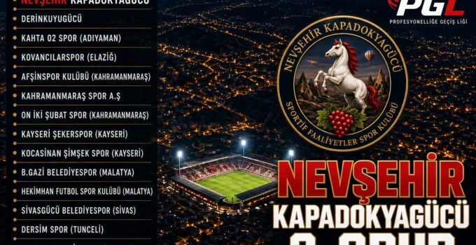 Nevşehir Kapadokyagücü SK, PGL 3.Grupta Mücadele Edecek