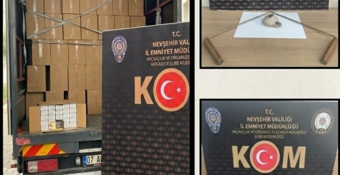 Nevşehir’de 4 Milyon 290 Bin Boş Makaron Ele Geçirildi