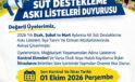2026 Yılı Süt Destekleme Askı Listeleri Yayımlandı
