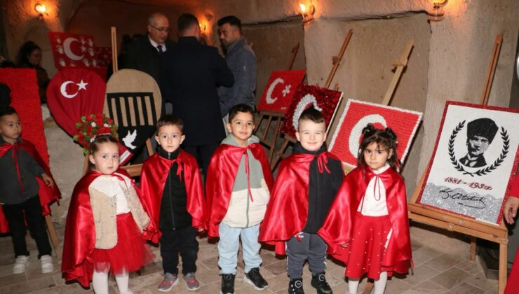 Minik Ellerden Uçhisar Kalesi’nde Bayrak Sergisi
