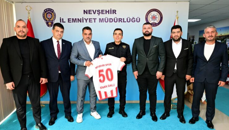 Nevşehir Spor Yönetimi, Emniyet Müdürü Sinan Dallı’yı ziyaret etti