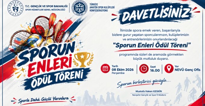 Nevşehir’de ‘Sporun Enleri’ Ödülleri Sahiplerini Bulacak