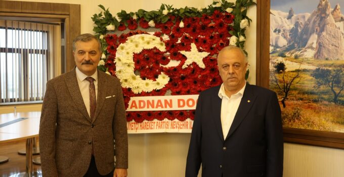 MHP Nevşehir İl Başkanı Doğu ve Belediye Başkanlarından NTSO Başkanı Öbekli’ye “Hayırlı Olsun” Ziyareti
