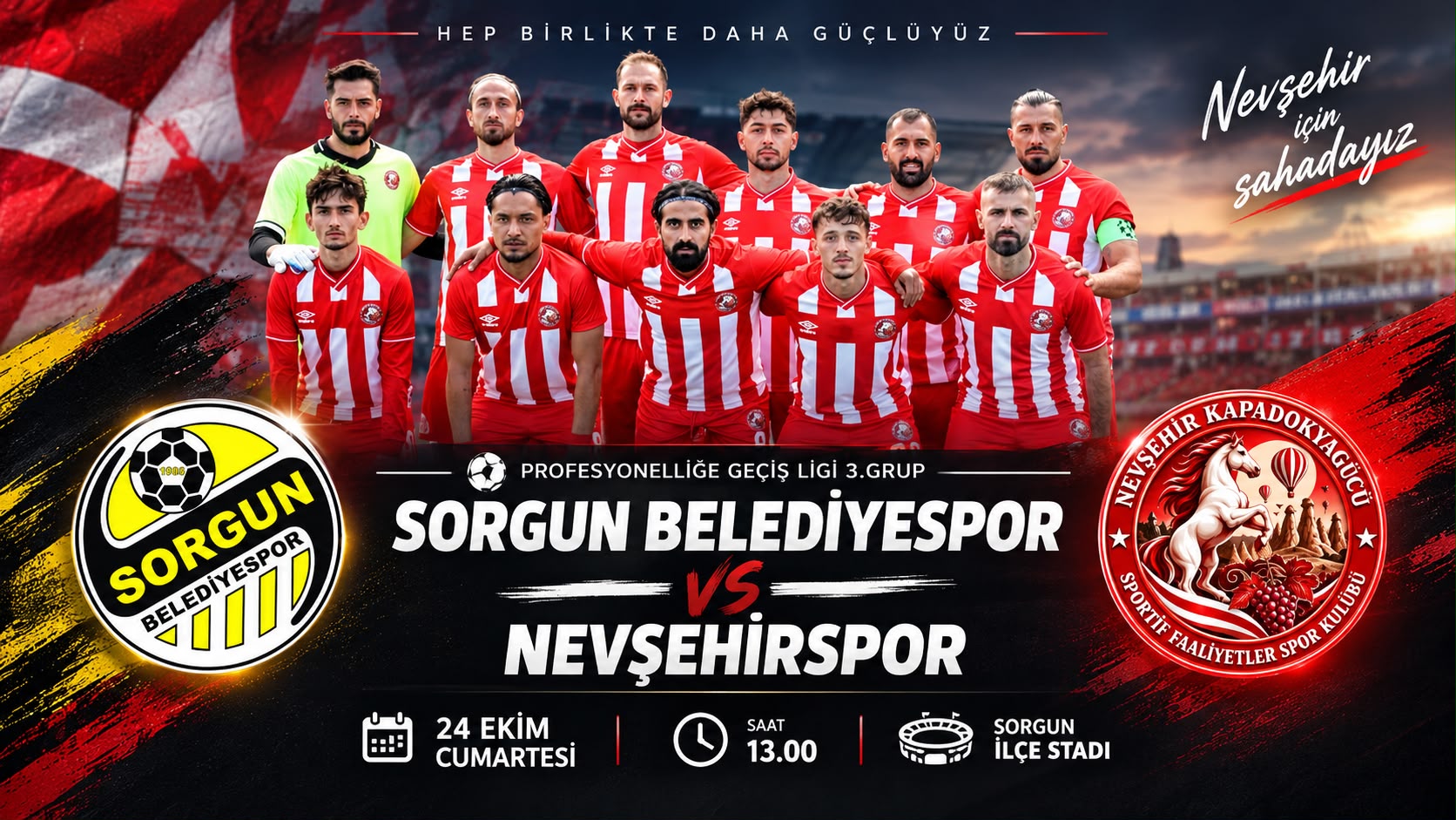 Nevşehir Spor, Sorgun Belediyespor İle Deplasmanda Karşılaşacak