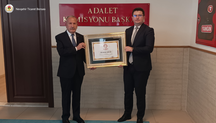 Nevşehir Ticaret Borsası Başkanı İbrahim Salaş Mazbatasını Aldı