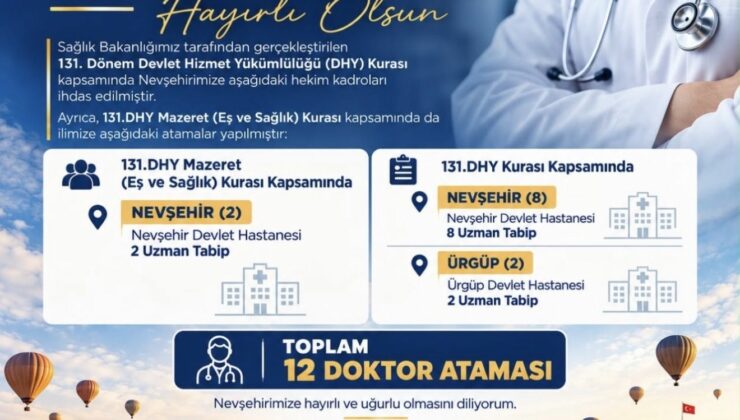 Nevşehir’e 12 Uzman Doktor Müjdesi: İl Başkanı Aygün Açıkladı